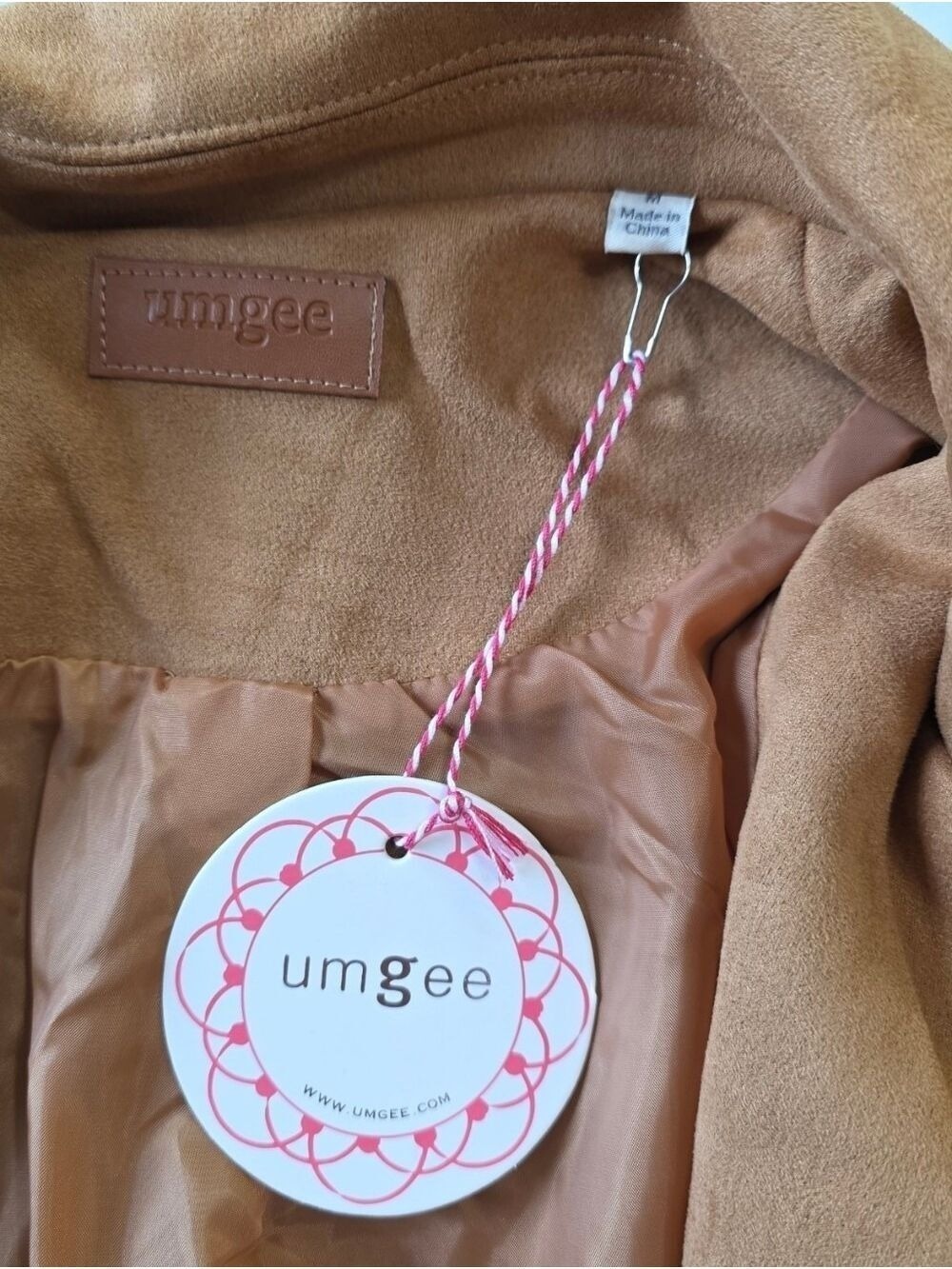 Umgee Winona Camel Faux Suede Fringe Cropped Western Jacket Medium NWT - Picture 8 of 10